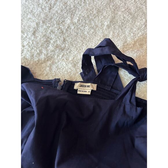 Jason Wu Dark Blue Layered Maxi Dress Size XS - Picture 3 of 9